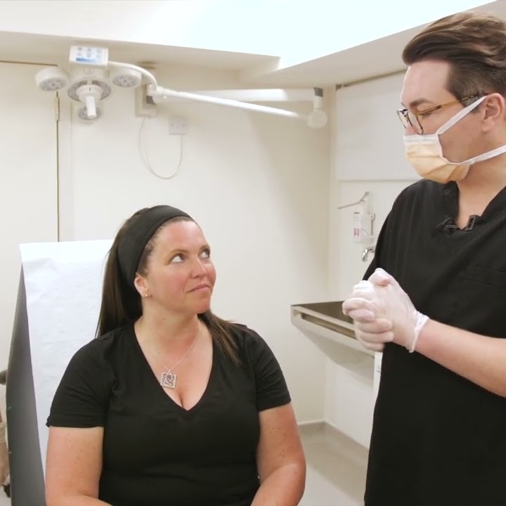 Patient during consultation with Dr Darren